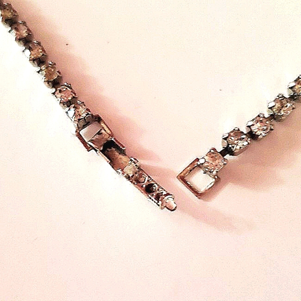 Vintage Rhinestone Choker Necklace - Picture 4 of 5